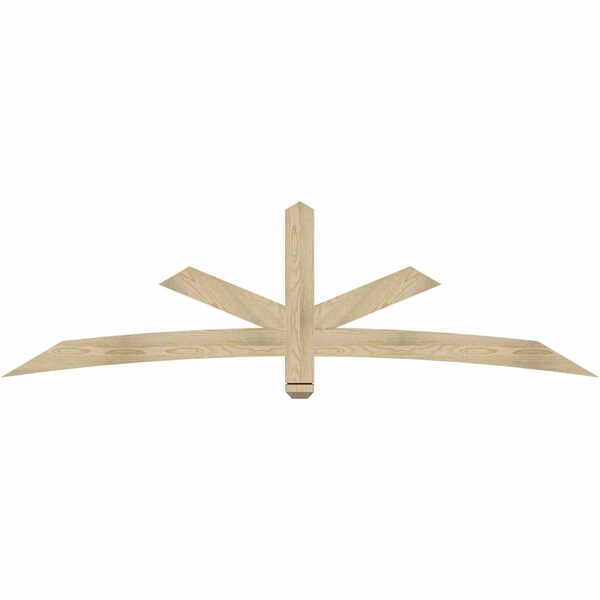 Ekena Millwork Alberta Rough Sawn Timber Gable Bracket, Douglas Fir, 84"W x 24"H x 2"D x 4"F, 7/12 Pitch GBW084X24X0204ALB00RDF - main